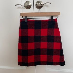 A JCREW plaid skirt.